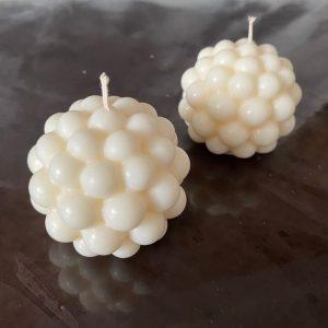 Atmos Home naturalne swiece sojowe dekoracyjne biale Kule Kulki Bubble ozdobne recznie robione na prezent weganskie