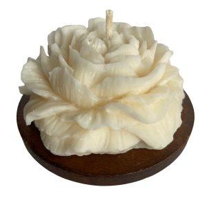 Atmos Home naturalne swiece sojowe dekoracyjne zapachowe Piwonie Peonia biale wolnostojace ozdobne recznie robione na prezent