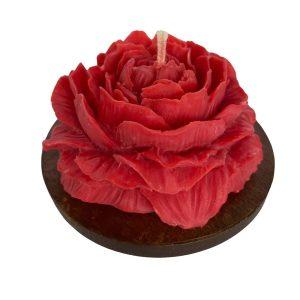 Atmos Home naturalne swiece sojowe dekoracyjne zapachowe Piwonie Peonia czerwone wolnostojace ozdobne recznie robione na prezent