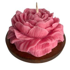 Atmos Home naturalne swiece sojowe dekoracyjne zapachowe Piwonie Peonia rozowe wolnostojace ozdobne recznie robione na prezent