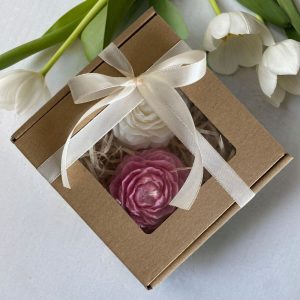 Atmos Home boxy zestawy prezentowe naturalne swiece sojowe zapachowe Piwonie ozdobne recznie robione na prezent