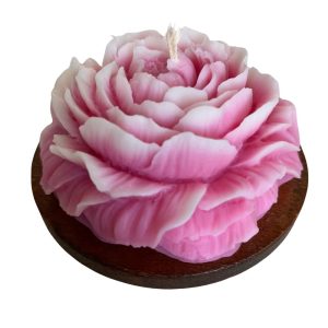 Atmos Home naturalne swiece sojowe dekoracyjne zapachowe Piwonie Peonia rozowe ombre wolnostojace ozdobne recznie robione na prezent ekologiczne