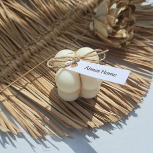 Swieczka sojowa mini Bubble w stylu Boho z naturalnym sznurkiem i dedykacja na podziekowania dla gosci - AtmosHome.pl