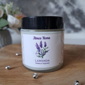 Świeca sojowa zapachowa LAWENDA 90 ml - handmade