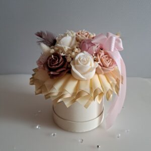 Candle Flower Box - Bukiet ze Świec Sojowych Zapachowych - Kwiaty IV