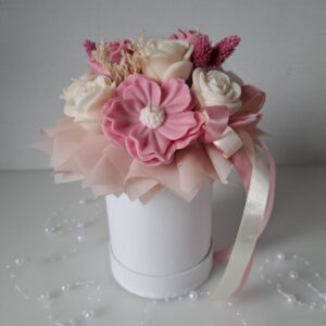 Candle Flower Box - Bukiet ze Świec Sojowych Zapachowych - Kwiaty VI