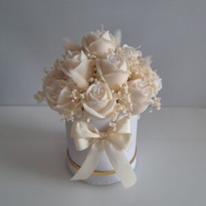 Candle Flower Box - Świece Sojowe Zapachowe - Róże